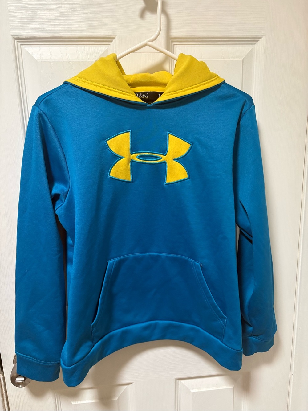 Under Armour Blue and Yellow Pullover Hoodie for Kids